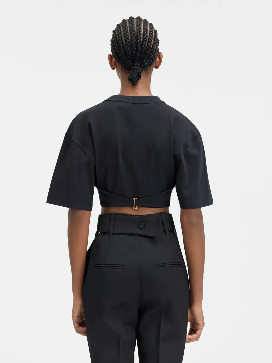 

Футболка-бюстье Le Карако Jacquemus, черный