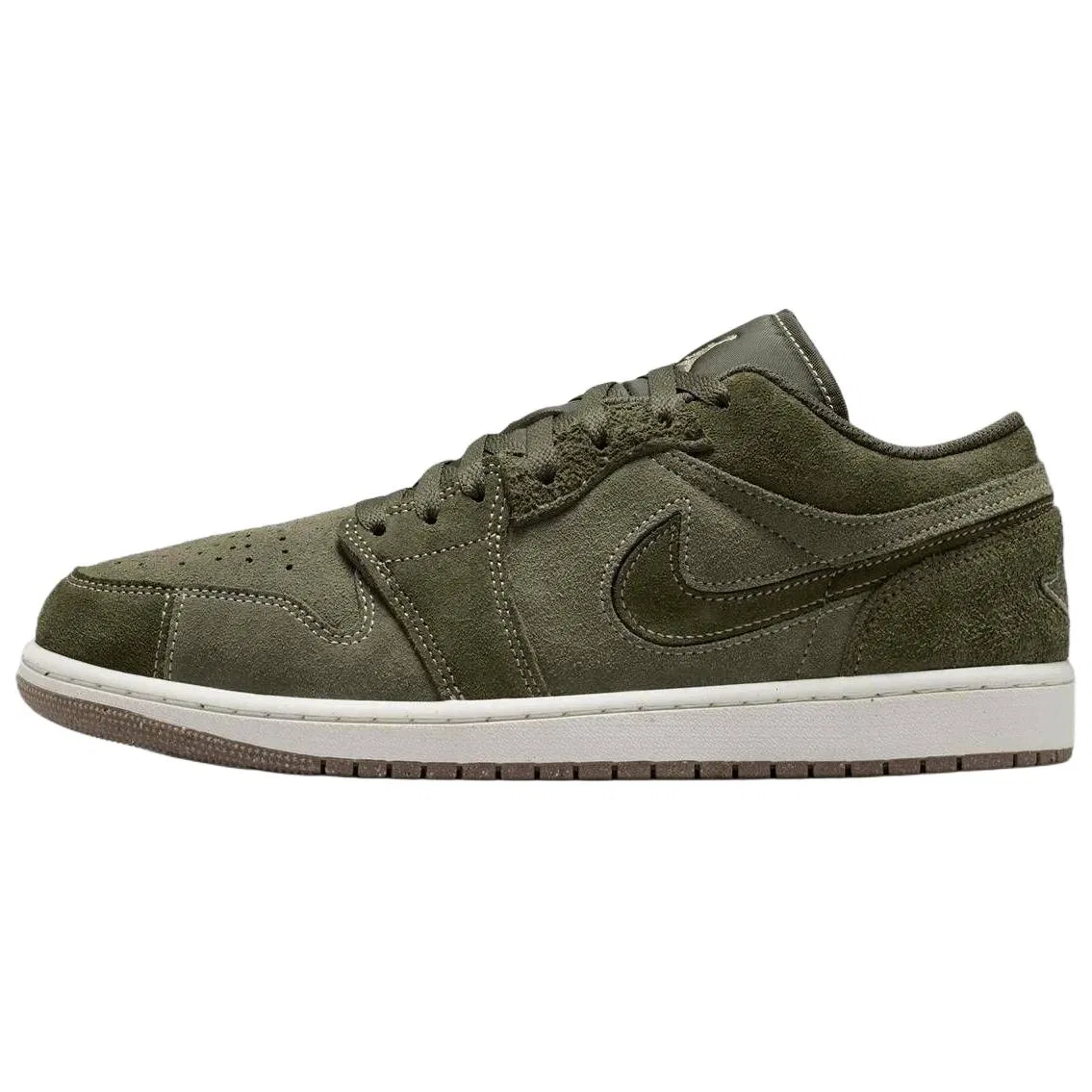 Кроссовки баскетбольные винтажные Air 1 Low Jordan зеленые