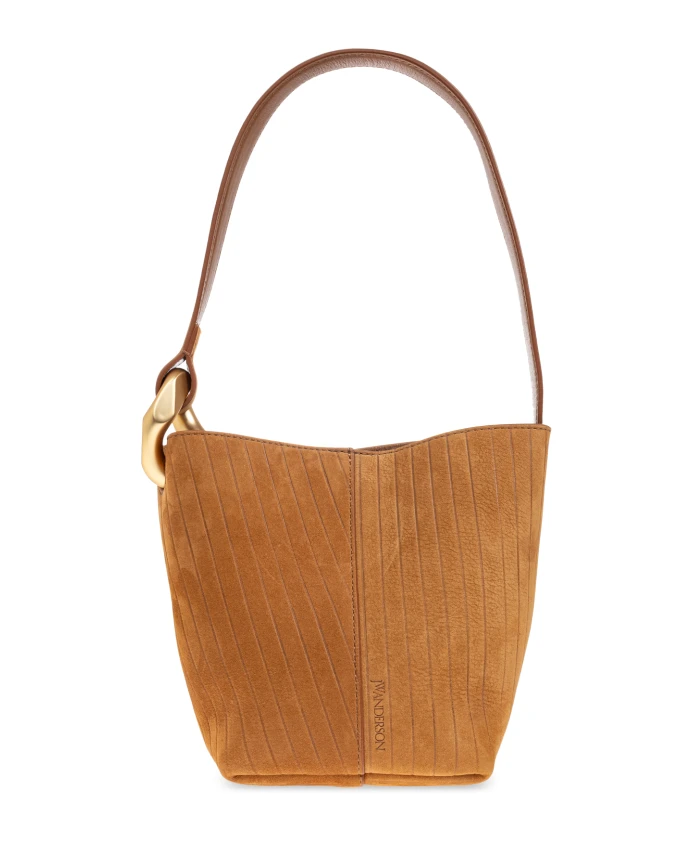 

Наплечная сумка, угловая, небольшого типа "ведро". Jw Anderson, коричневый