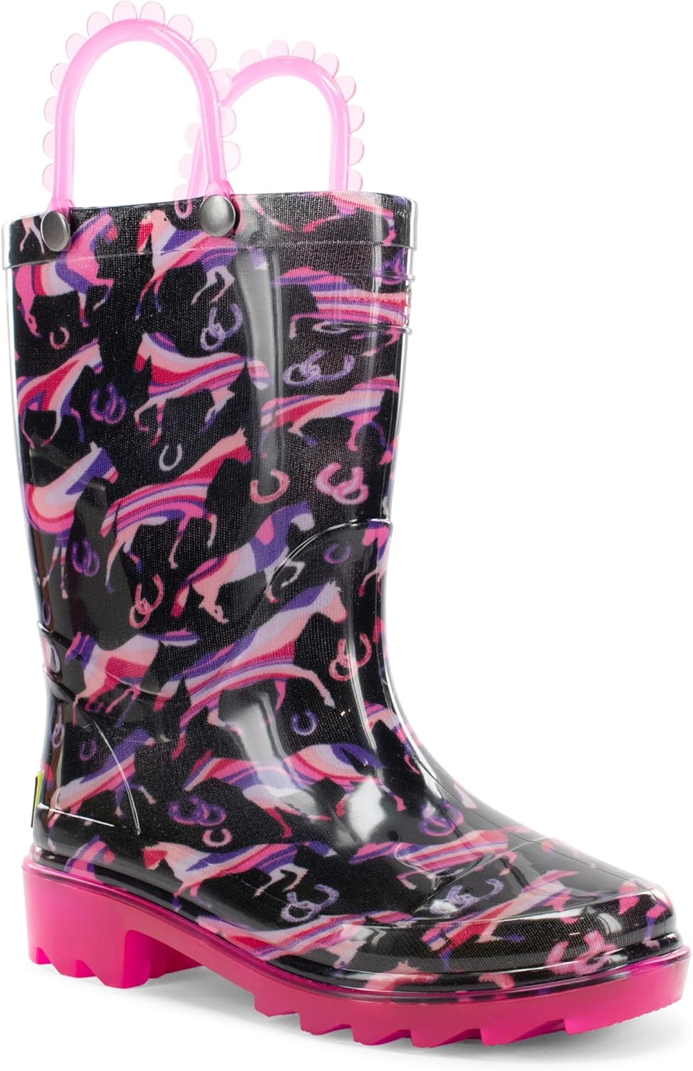 

Детские водонепроницаемые светящиеся резиновые сапоги Western Chief с ручками для удобного надевания и снятия для мальчиков и девочек, Pastel Pastures