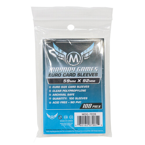

Чехол для карточек Mayday 100 Clear Standard European Card Sleeves 59Mm X 92Mm Mayday Games