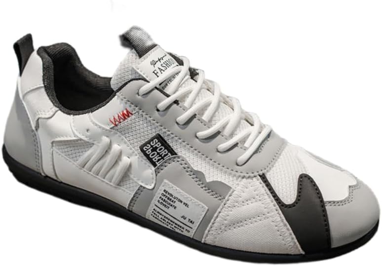 

Мужские модные спортивные кроссовки - легкие и прочные повседневные спортивные туфли, подходят для ежедневной носки Hoalox, белый/серый