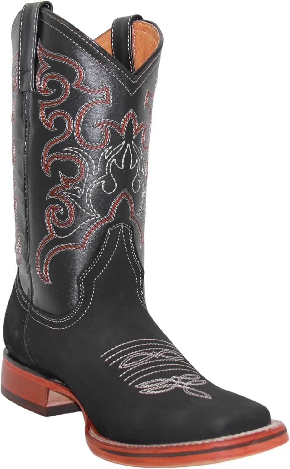 

Мужские ковбойские сапоги The Western Shops с квадратным носком из натуральной кожи, черный