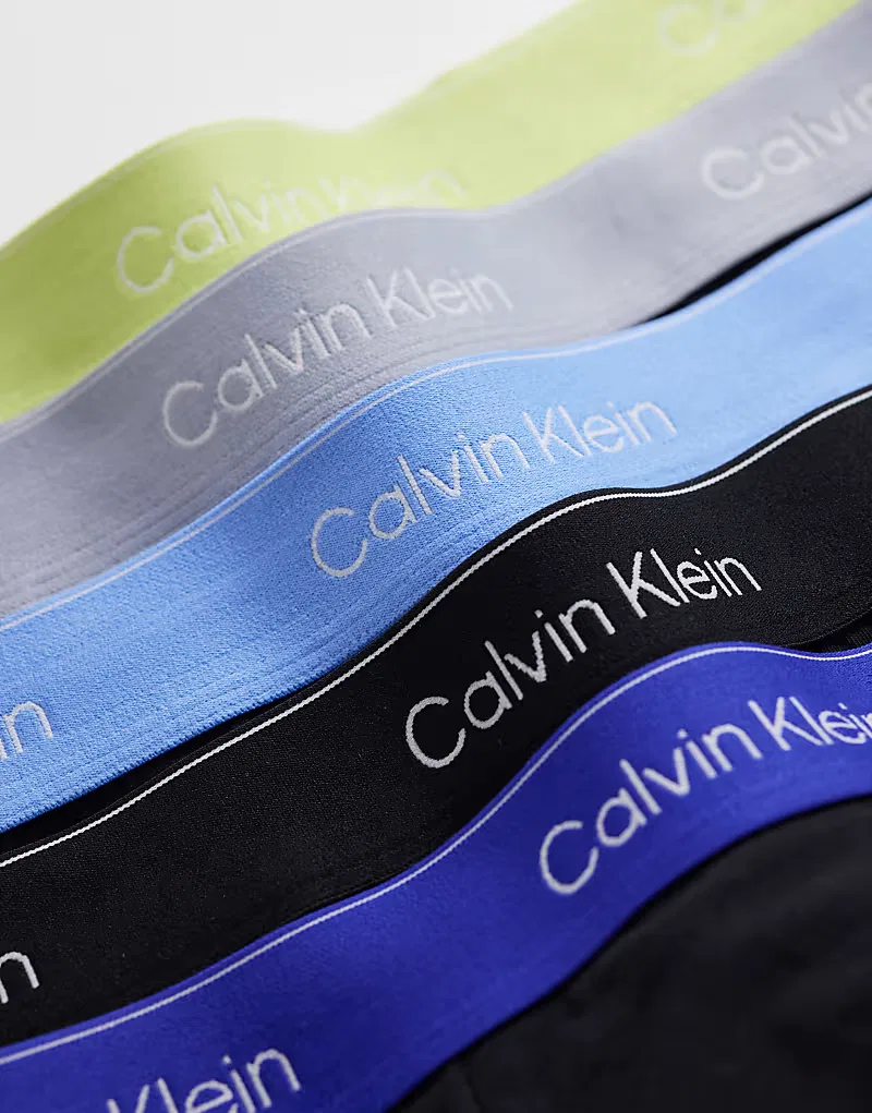 Комплект из 5 свободных трусов Calvin Klein Icon Cotton Stretch, черный — фото 2