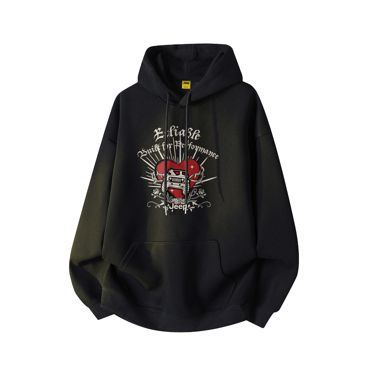 

Толстовка Unisex Hooded Thickened Regular Jeep, pure черный