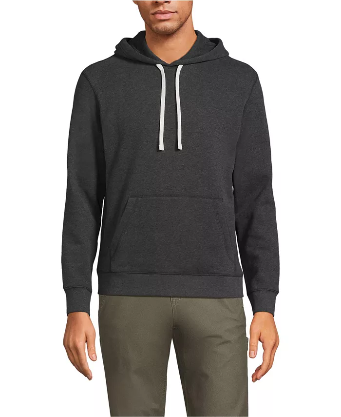 

Мужская толстовка с капюшоном Serious Sweats на молнии, с длинными рукавами Lands' End, черный