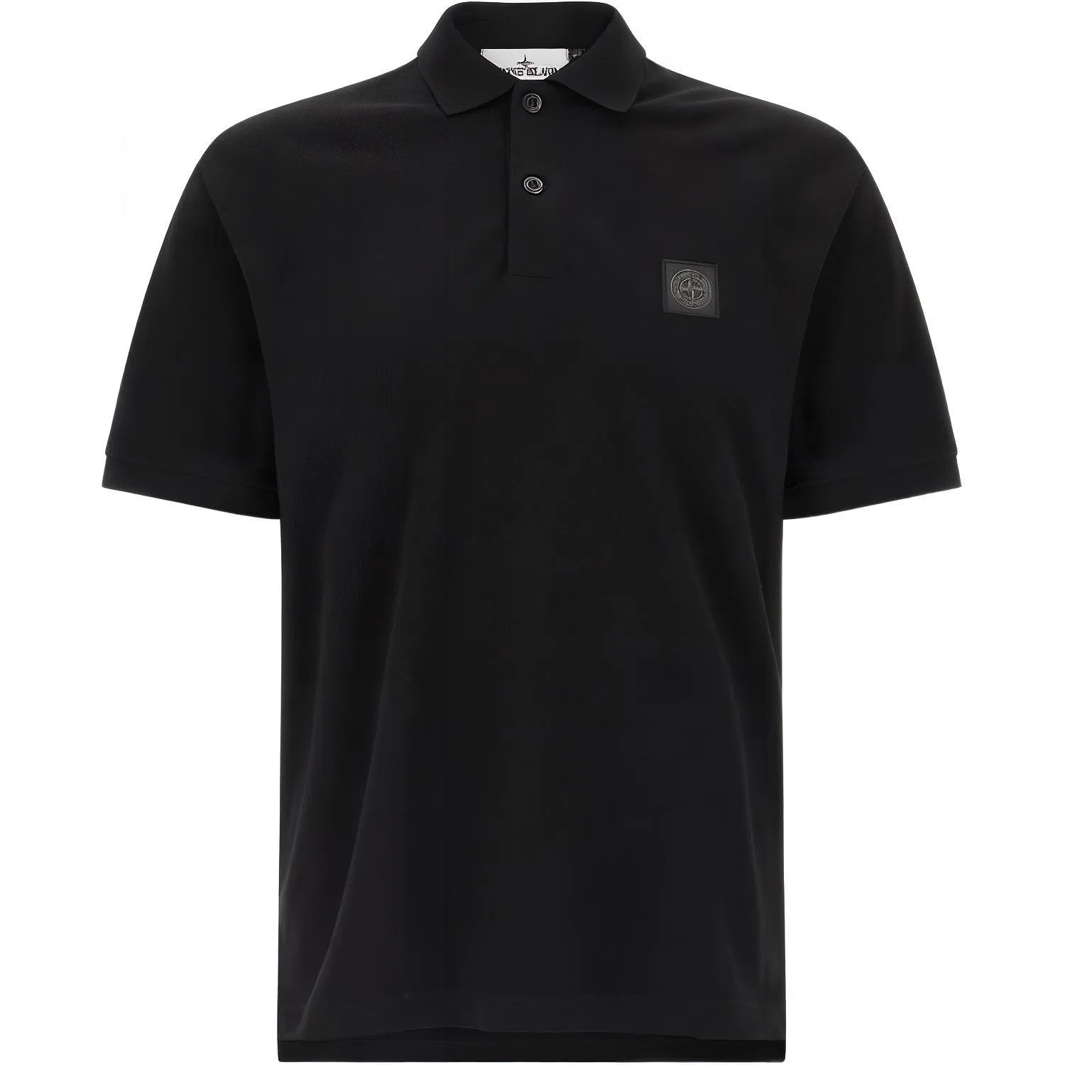 Поло с коротким рукавом и патчем с логотипом STONE ISLAND, Black