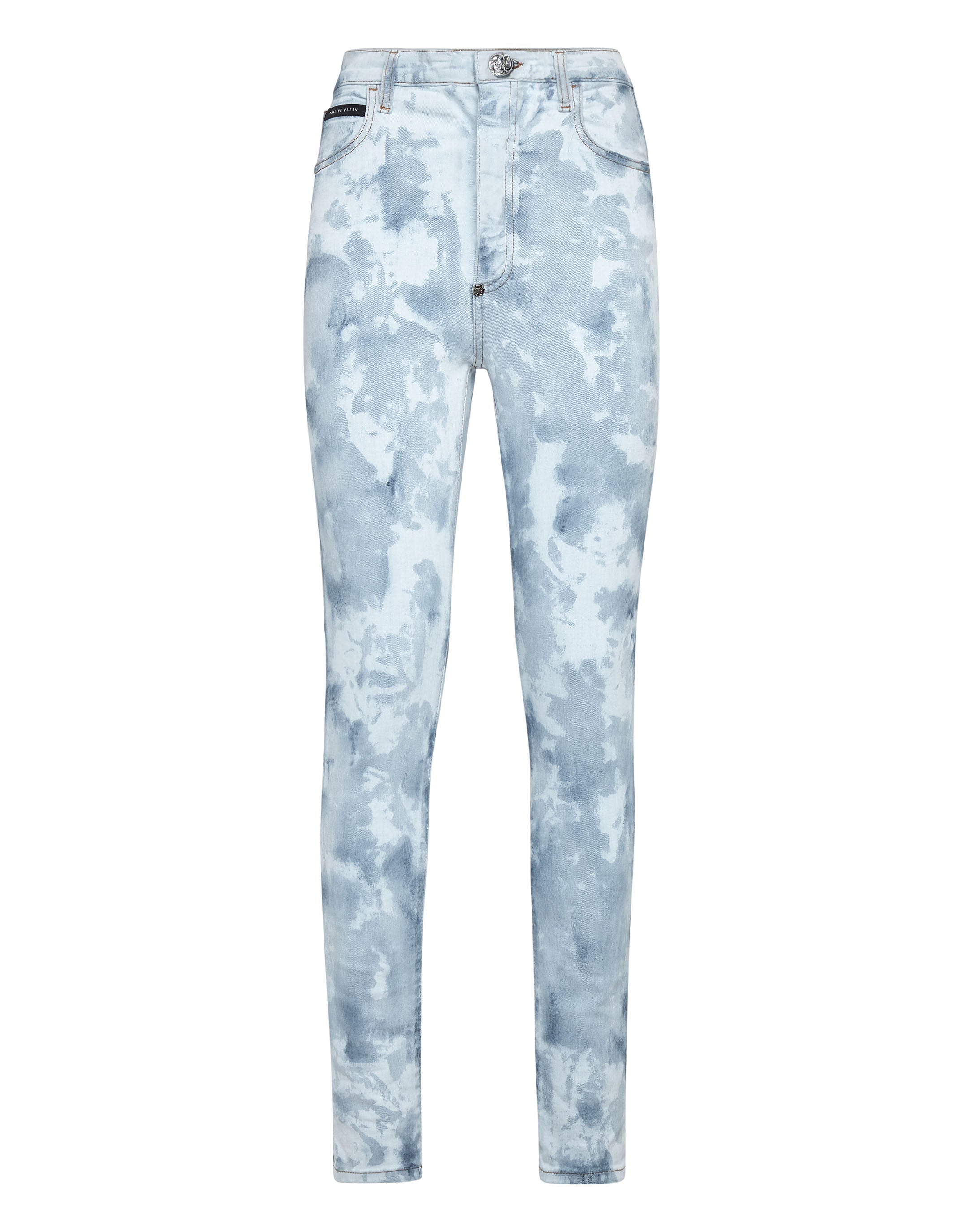 

Джинсовые джеггинсы с супер высокой талией PHILIPP PLEIN, цвет blue ink