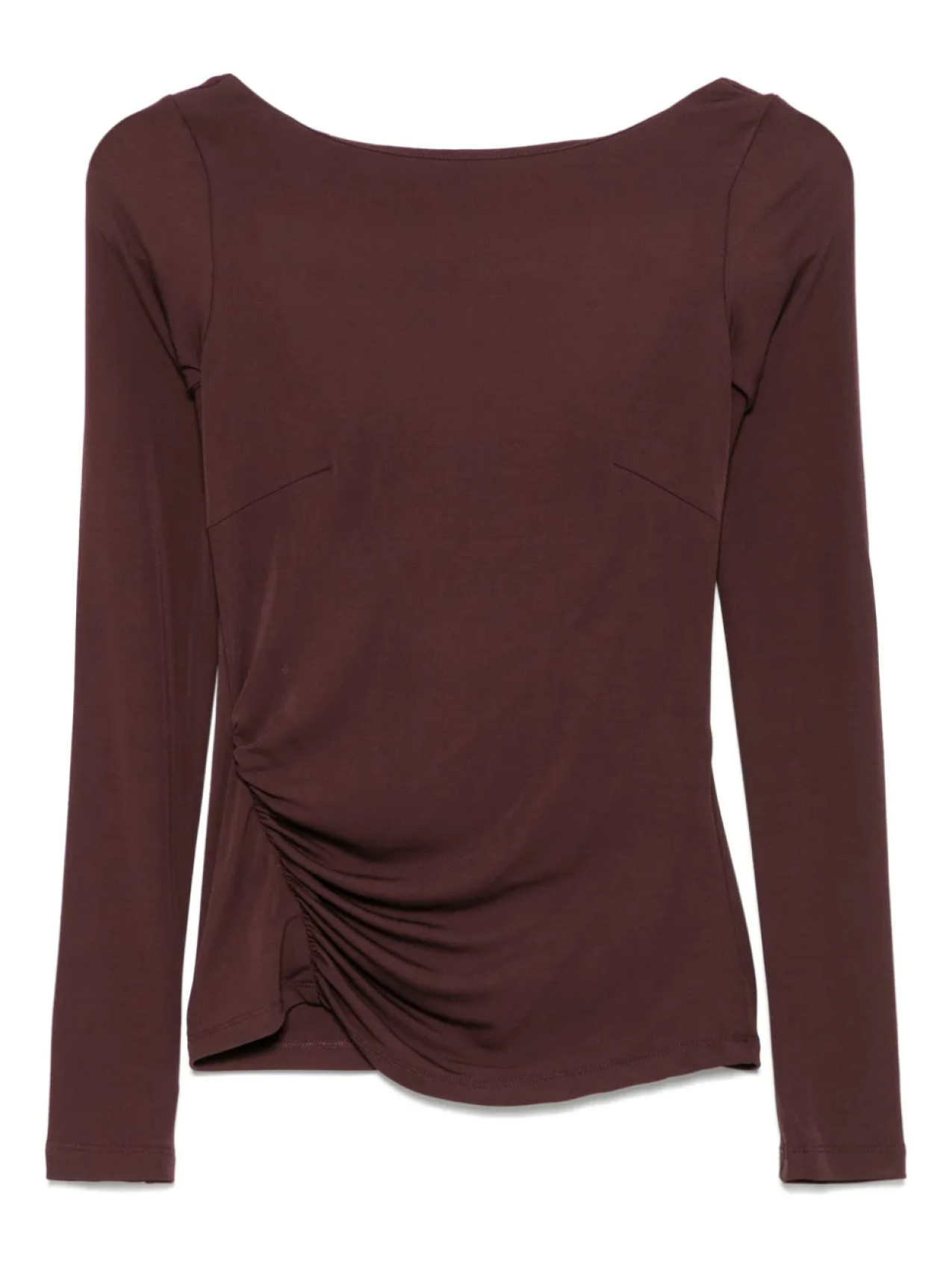 

Топ с драпировкой Elisabetta Franchi, коричневый