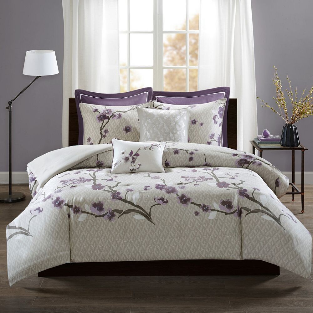 

Комплект из 7 хлопковых пододеяльников Madison Park Isabella, цвет Purple Taupe