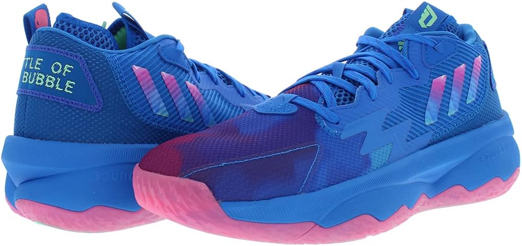 Кроссовки Adidas для взрослых унисекс Dame 8, синий/розовый — фото 3