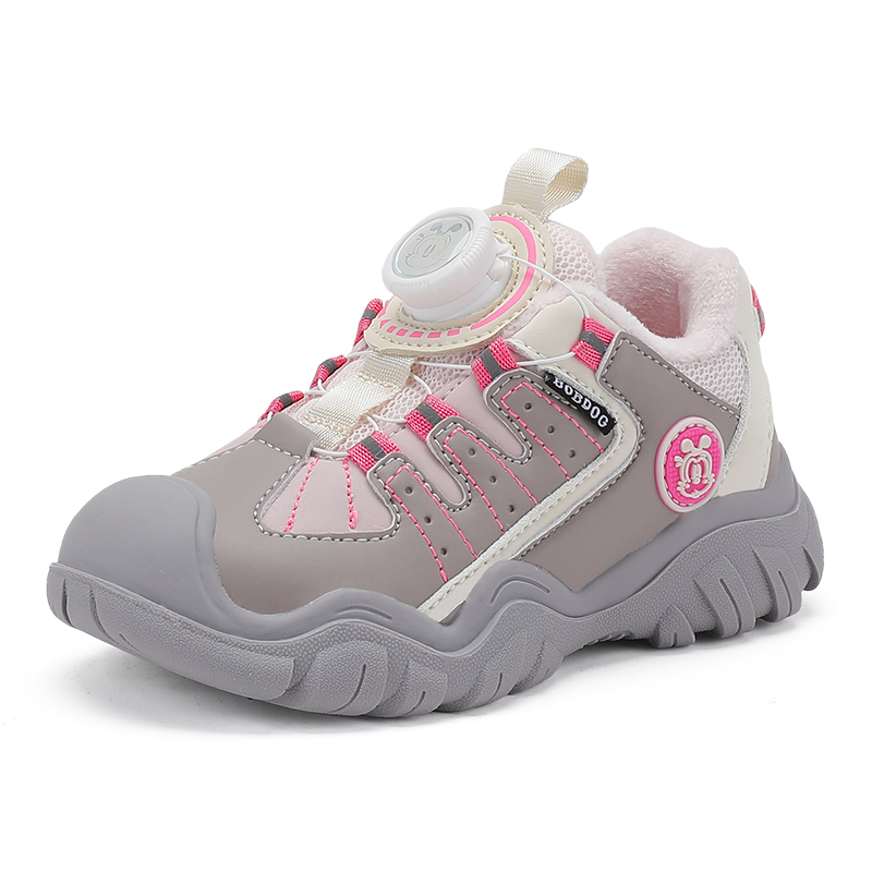 

Нескользящая и износостойкая теплая детская обувь для повседневной жизни BOBDOG, серый