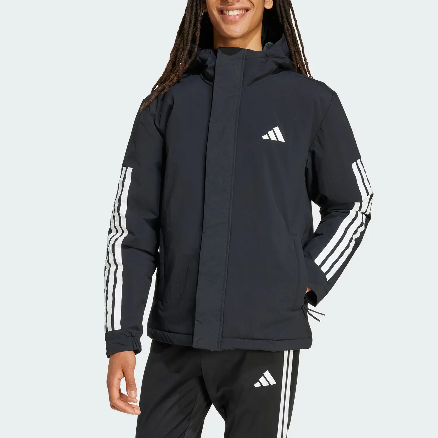 Куртка мужская утепленная Hooded FW25 INSULATED CLIMAWARM Adidas, черный — фото 3
