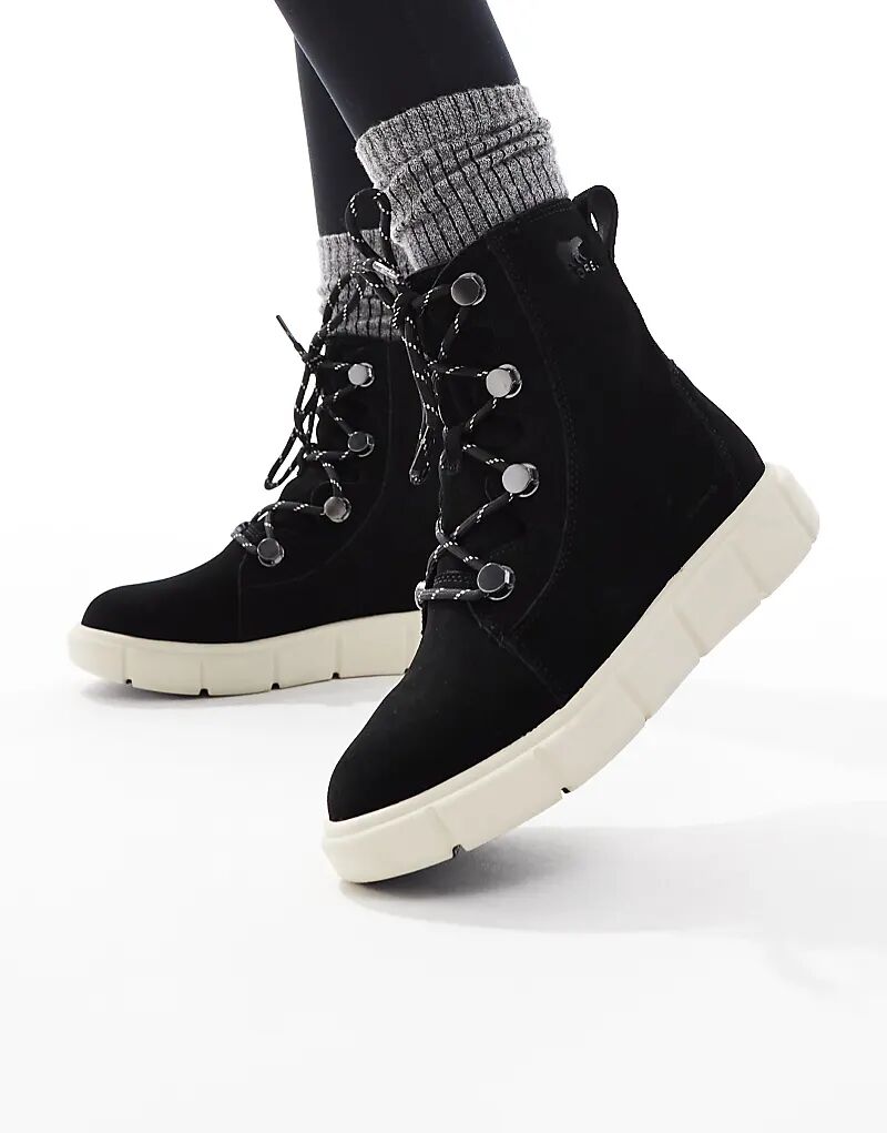 Ботинки для походов Sorel Explorer III Joan черного и бежевого цветов