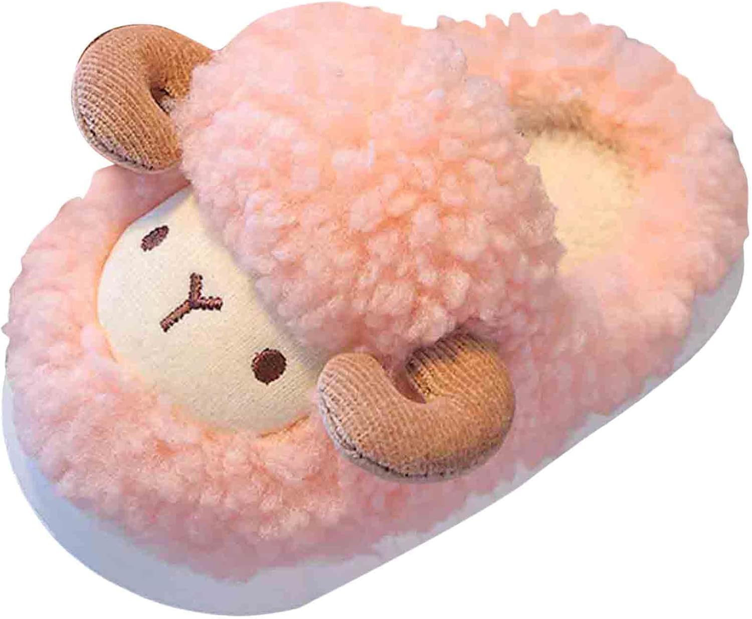 

Детские домашние тапочки IWIHMIV для девочек и мальчиков, нескользящие теплые зимние обувь для детей, для дома и улицы, розовый