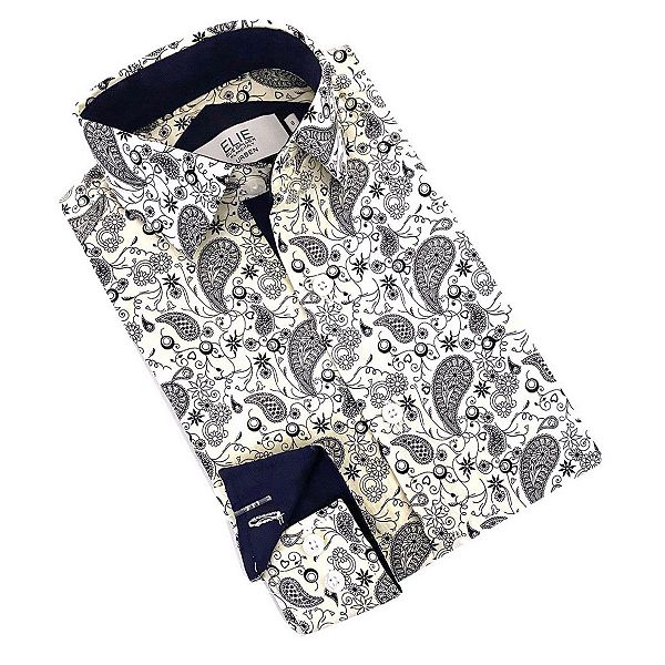 Мальчиковая рубашка slim fit с принтом пейсли Elie Balleh — фото 2
