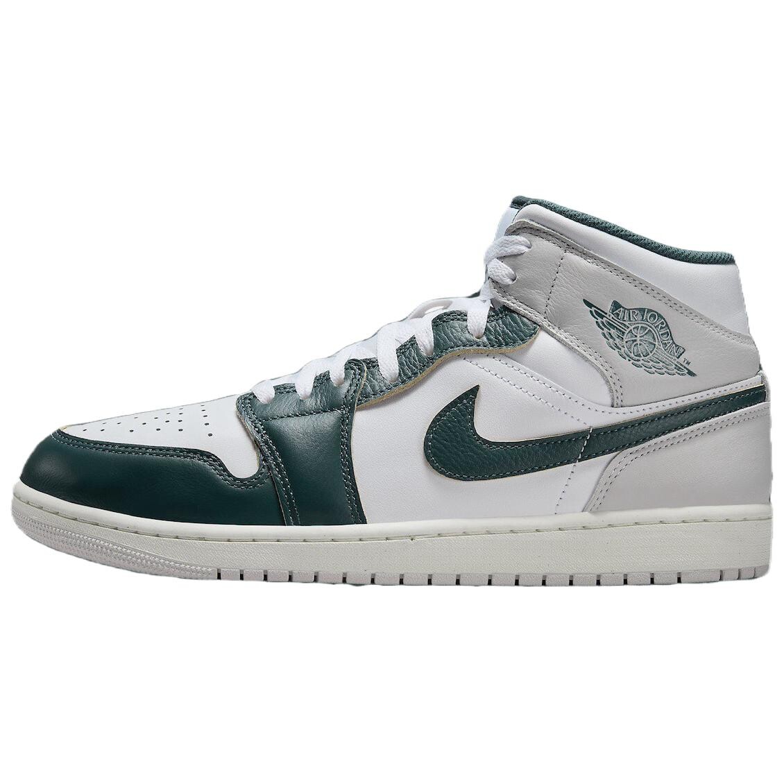 

Кроссовки Air Jordan 1 Vintage Basketball Shoes Unisex High-top White/Green, зеленый