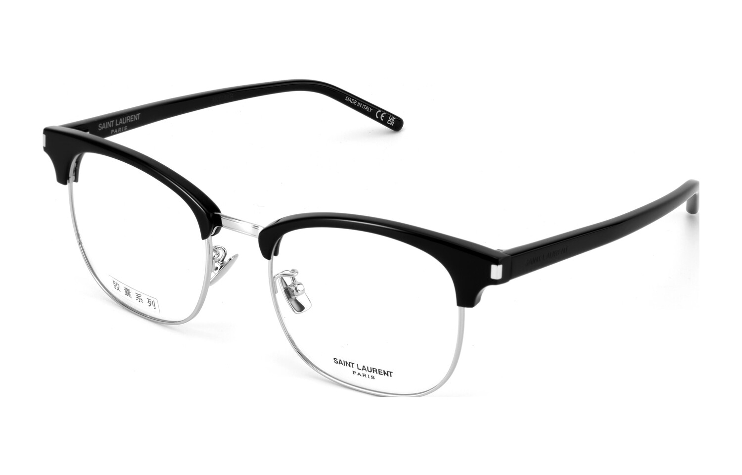 

Оправа для мужских очков Saint Laurent, черный / серебряный