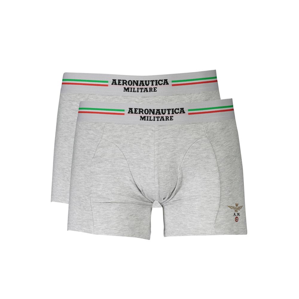 

Коричневые хлопковые мужские боксеры Aeronautica Militare