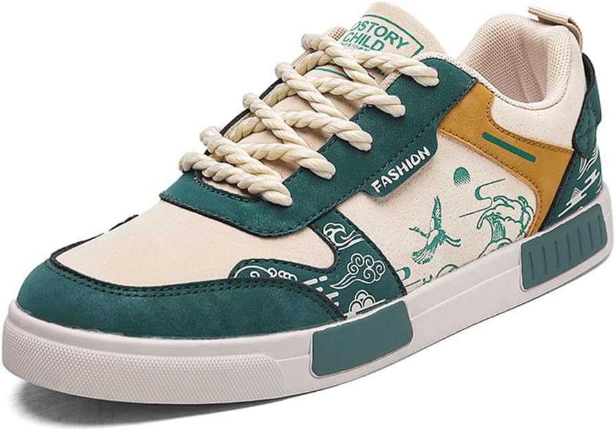 

Мужские кожаные кроссовки для скейтборда NCNDB, модные, в стиле аниме, повседневные, зеленый