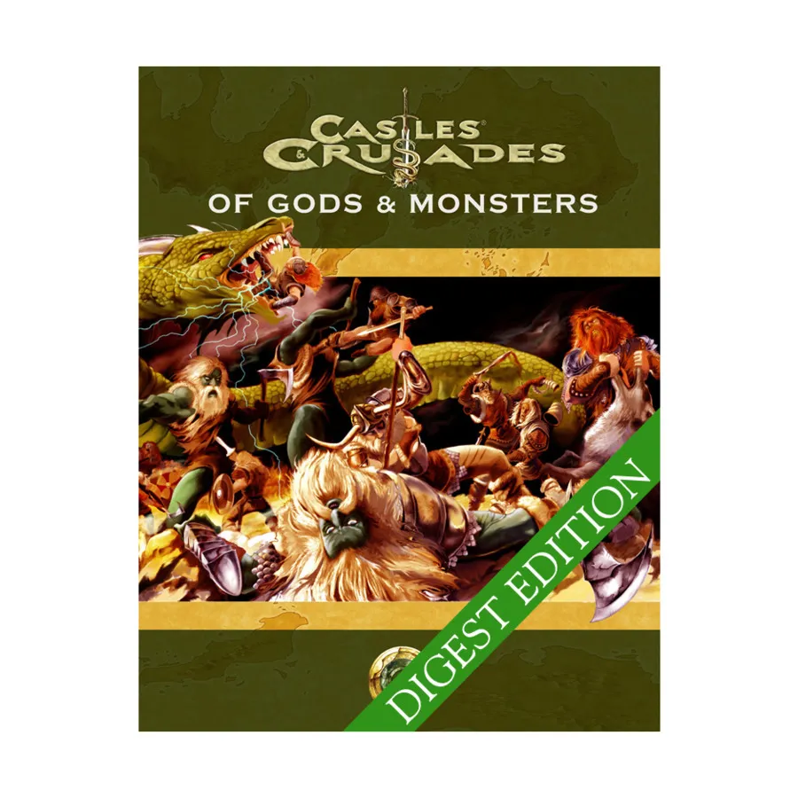 

Of Gods & Monsters (Digest Edition), Castles & Crusades - Core Rules, мягкая обложка