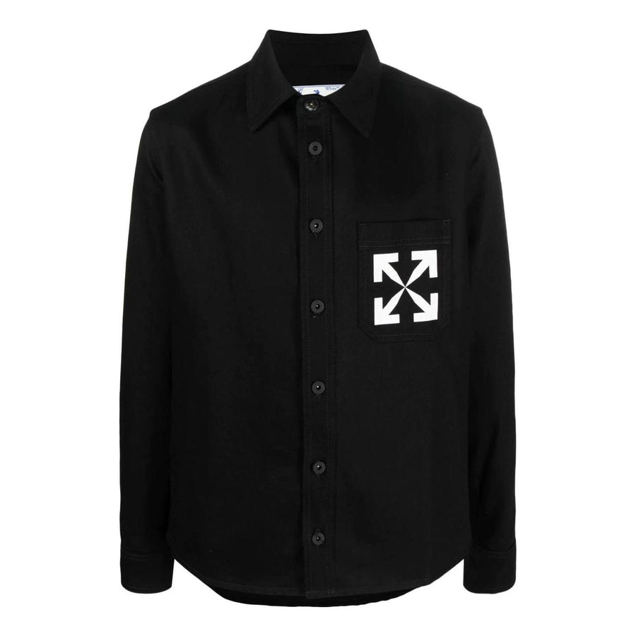 

Рубашка Off-White SS22 Arrow Logo Pattern Denim Long Sleeves Shirt Black