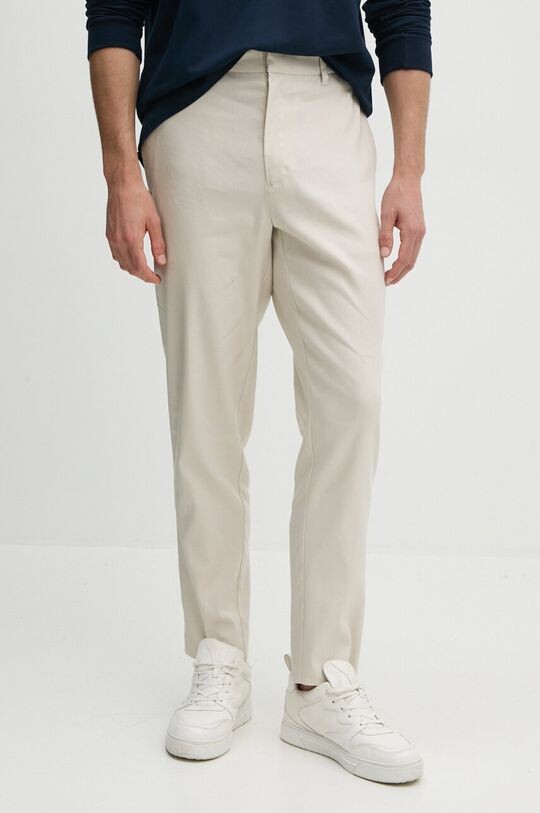 

Брюки из смесового льна Calvin Klein, бежевый