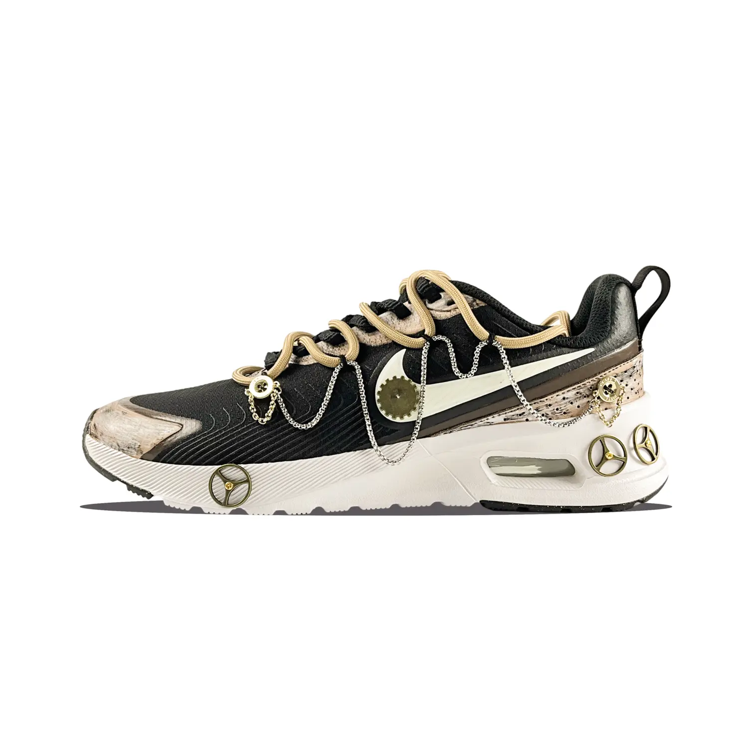 

Кроссовки Nike Air Max 1 Lifestyle Shoes Men Low-top Black/Brown, черный/коричневый