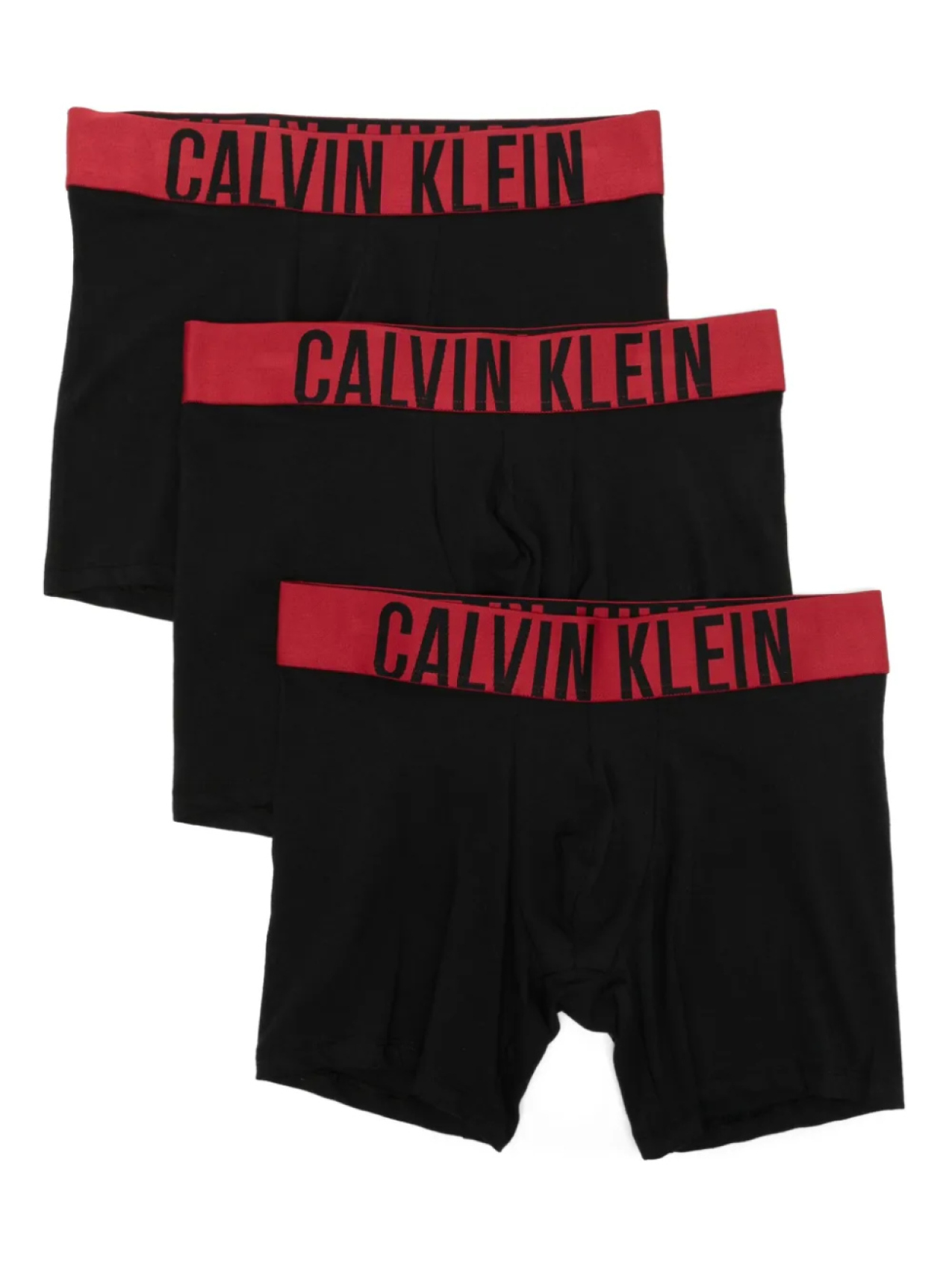 

Трусы с логотипом на поясе (комплект из трех шт.) Calvin Klein, черный