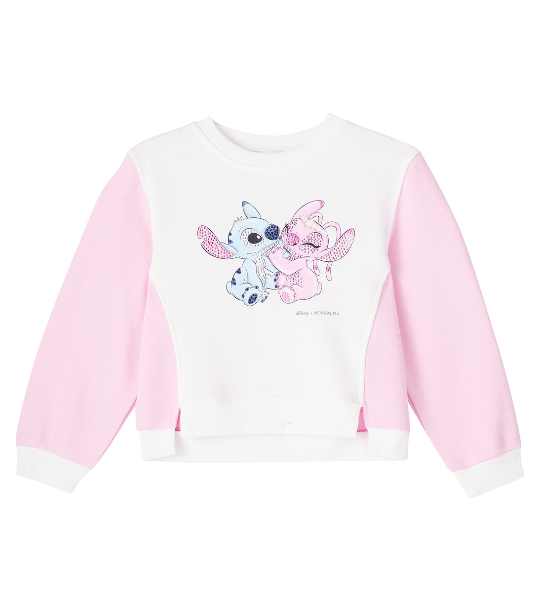 

Диснеевский свитшот из хлопковой смеси Stitch Monnalisa, Panna/Fairytale