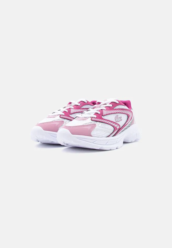 Детские кроссовки junior l003 neo shot blush laces Lacoste, White/Dark Purple — фото 2