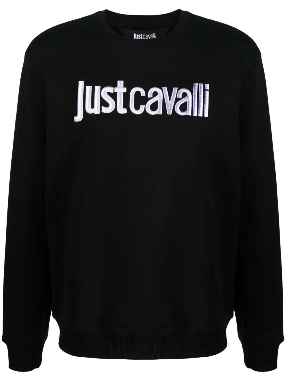 

Хлопковая толстовка с вышитым логотипом Just Cavalli, черный