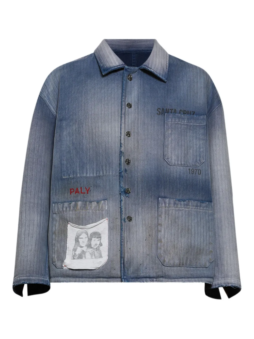 

Рубашка с графичным принтом Paly, синий