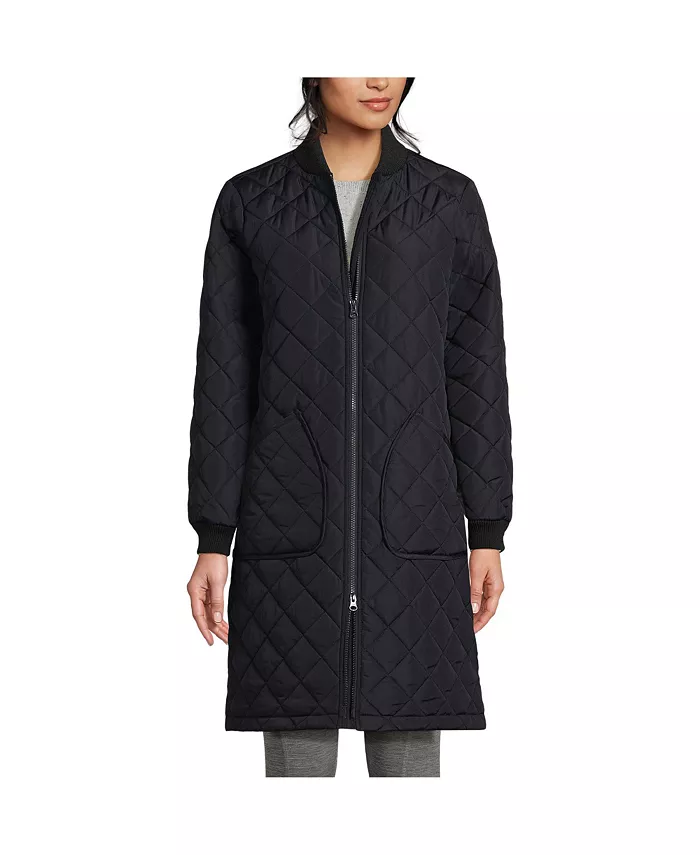 

Женское утепленное пальто-бомбер FeatherFree Lands' End, черный