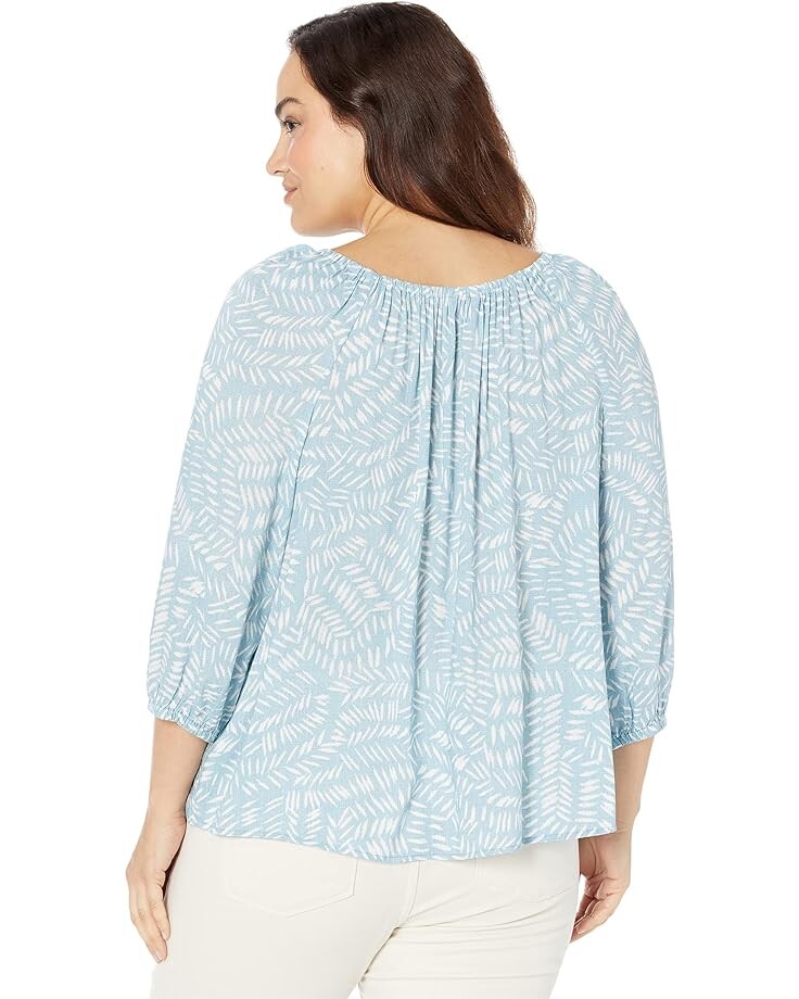 

Топ NIC+ZOE Plus Size In Stitches Top, синий мульти