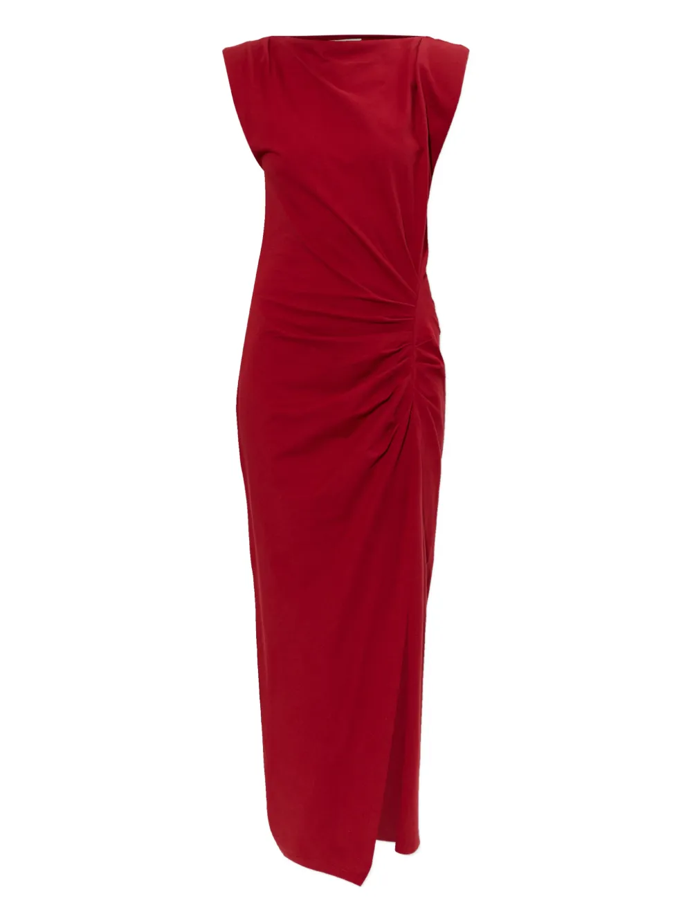

Длинное платье макси Nadela с присборенной отделкой и разрезом Isabel Marant, красный