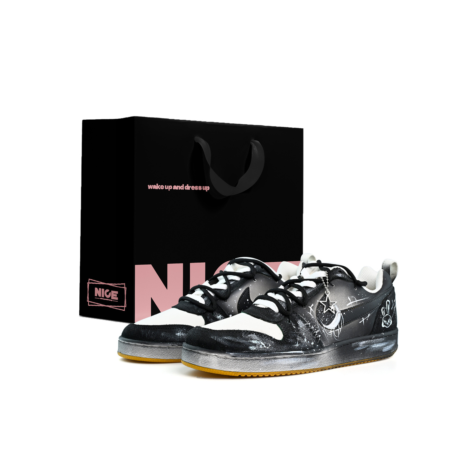 

Мужские скейтерские кроссовки Court Borough низкие, черно-белые, с амортизацией, износостойкие, легкие Nike, черный