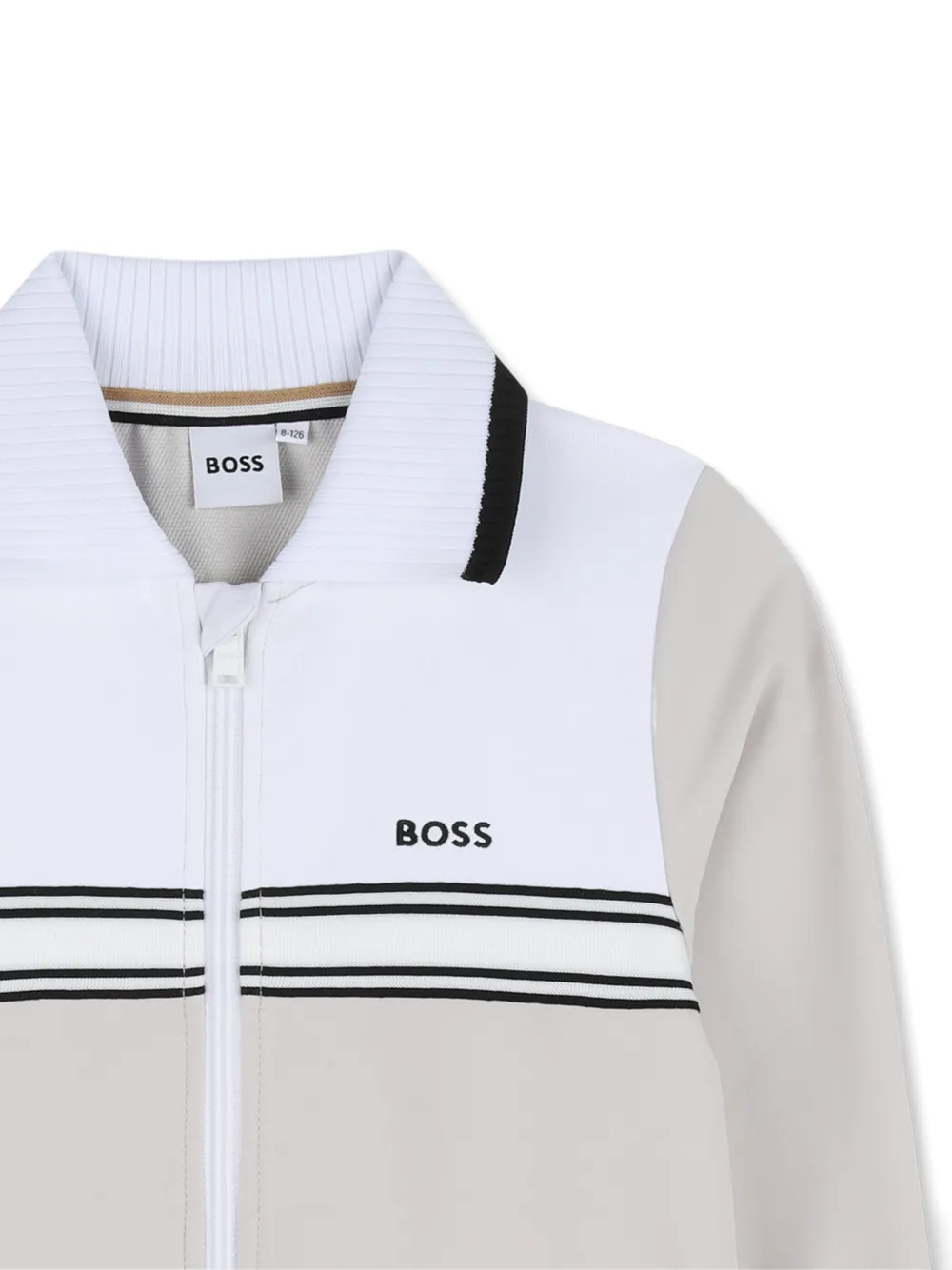 Куртка в полоску BOSS Kidswear, бежевый — фото 3