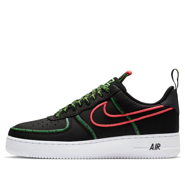 

Кроссовки air force 1 '07 premium 'worldwide pack - black green strike' Nike, черный