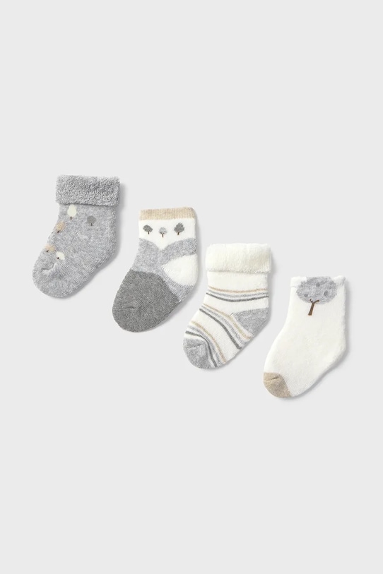 

Детские носки 4 пары Mayoral Newborn, серый