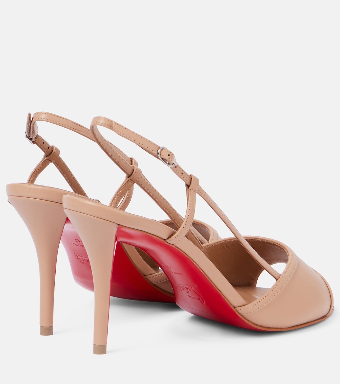 Туфли Miss Z 80 на шпильке с ремешком из лаковой кожи Christian Louboutin, Blush/Lin Blush — фото 2