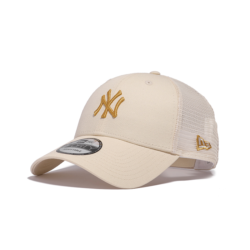 

New Era Хлопковая бейсболка унисекс кремово-белая, Cream White