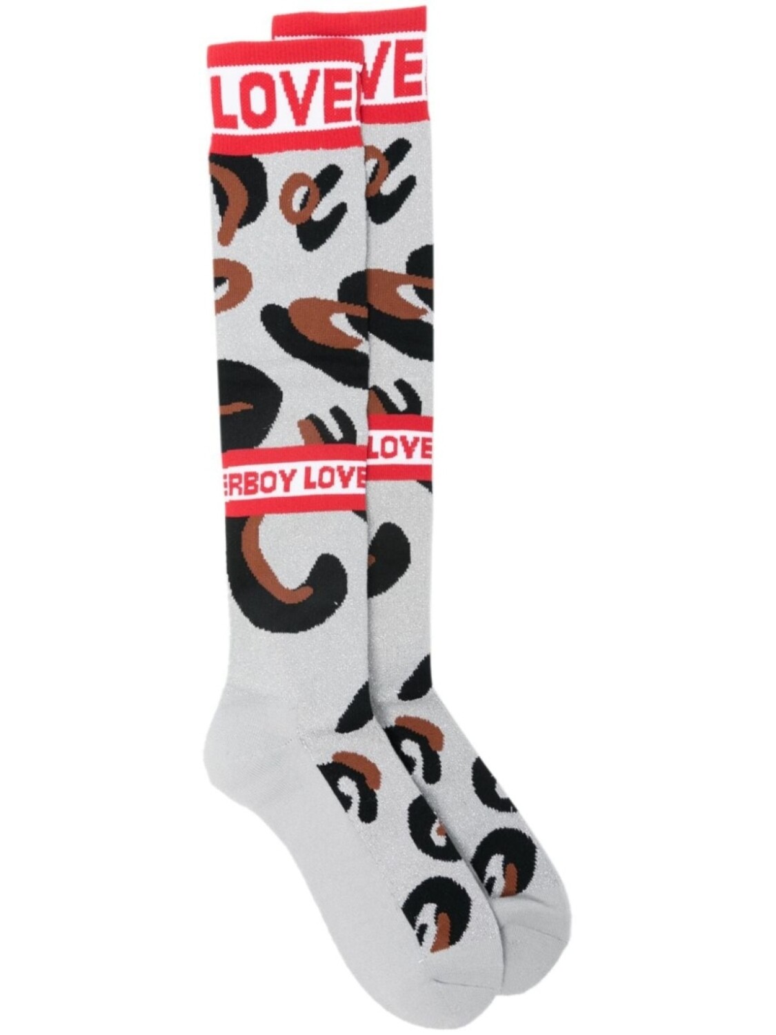 

Носки Charles Jeffrey Loverboy Monster с люрексом, серый