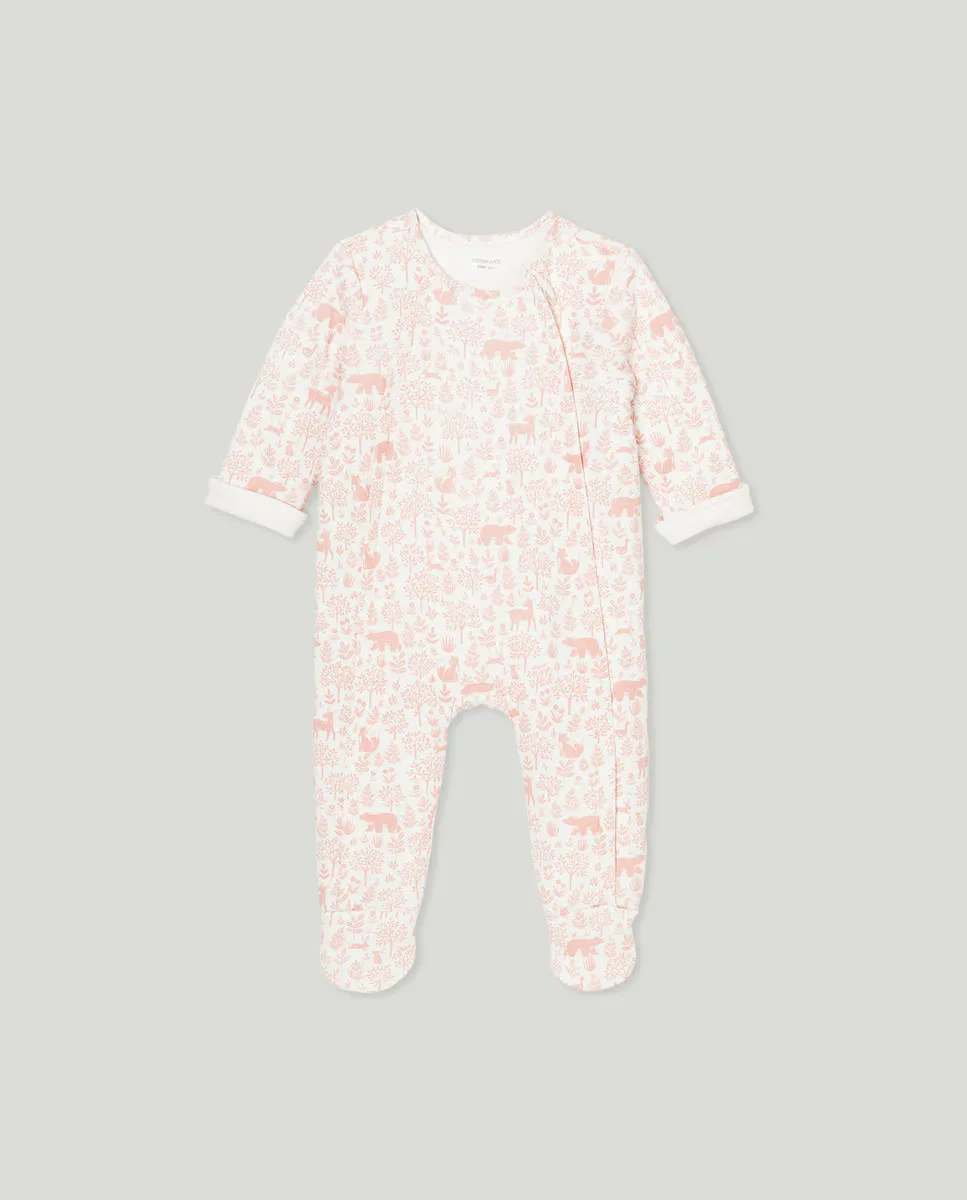 

Длинный двухцветный комбинезон для девочки с мягкой подкладкой Cotton Juice, белый