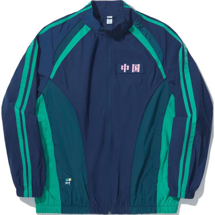 

LiNing Тренч унисекс темный простой синий медный зеленый, Dark Simple Blue Copper Green