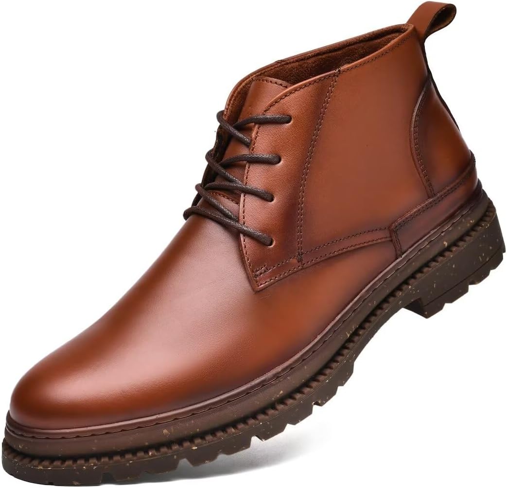 

Мужские ботинки Чакка из натуральной кожи, классические повседневные оксфордские ботинки Holy Ark, Brown(367)