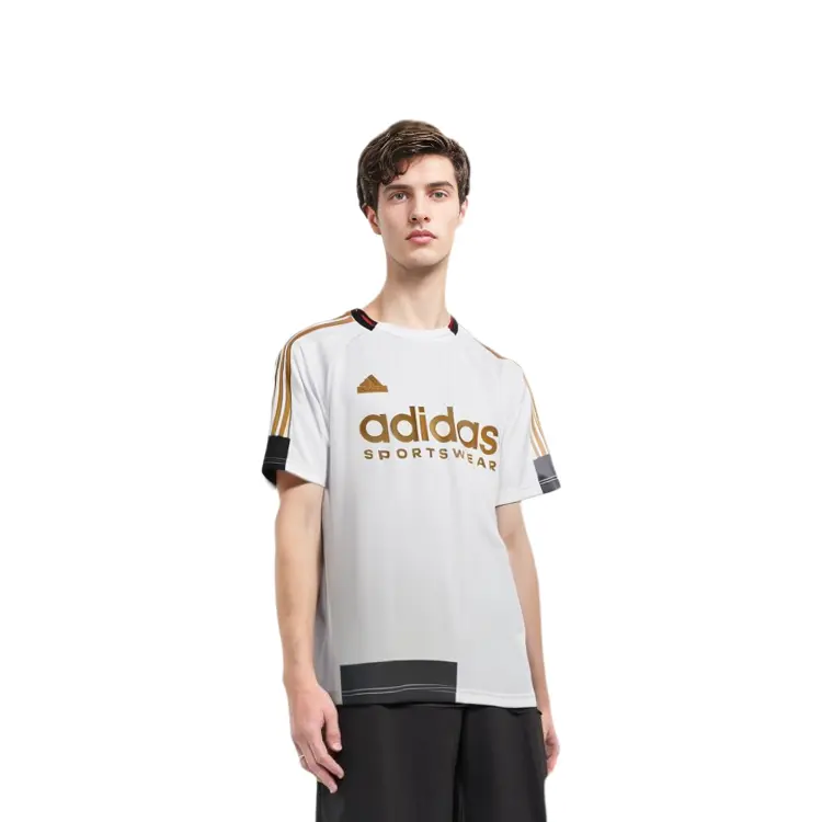 Футболка TIRO NATIONS PACK мужская белая/бежевая Adidas, коричневый — фото 4