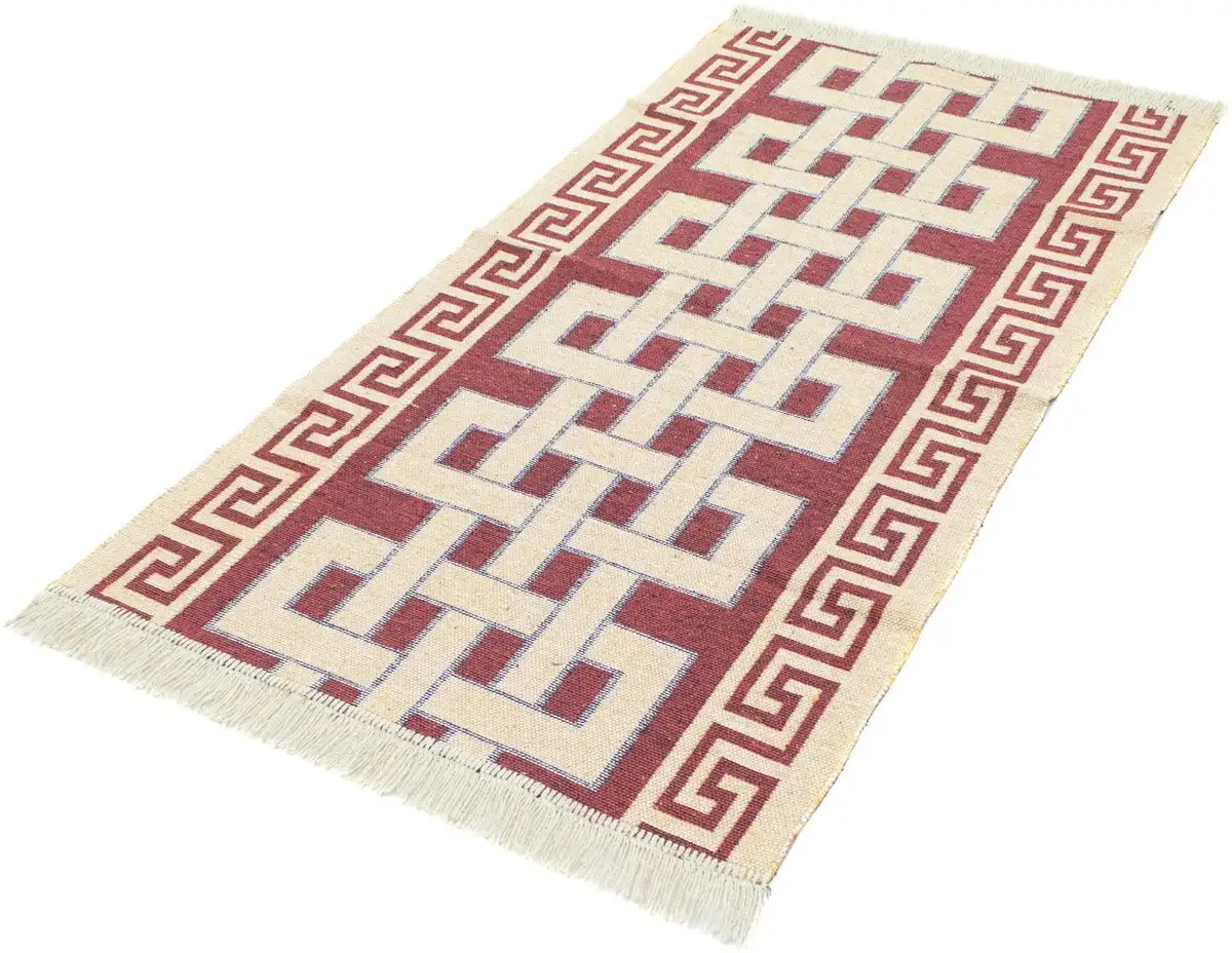 

Шерстяной ковер Morgenland "Kilim Carpet Nile", прямоугольный, чистый хлопок 80х150 см, красный