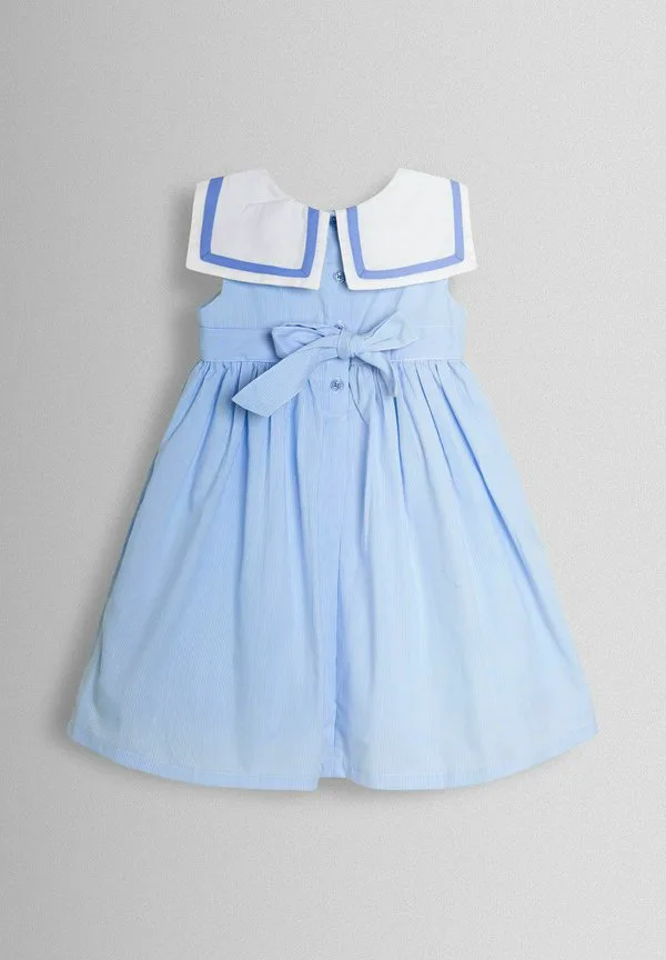 Платье-Комбинезон в морскую полоску стандартного кроя Jojo Maman Bébé, Light Blue — фото 2