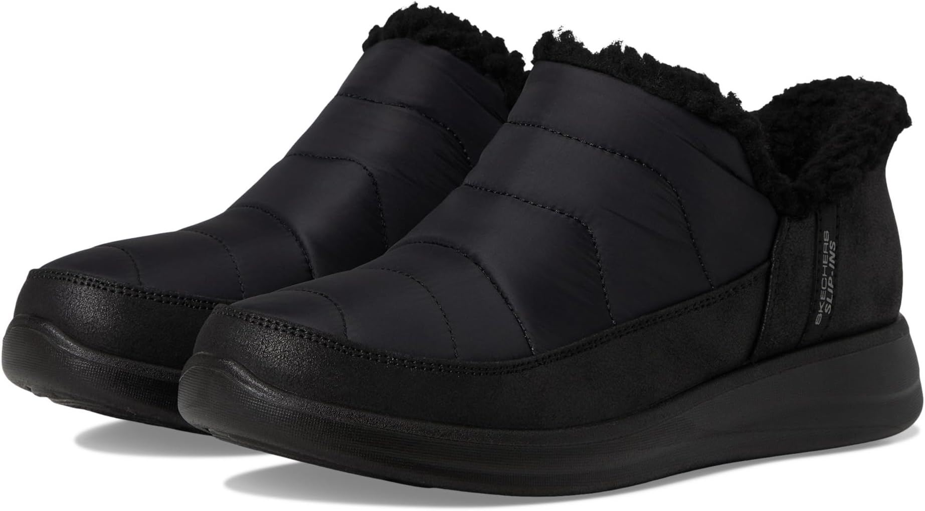 Тапочки SKECHERS Cozy Escape - Snow Puff Hands Free Slip-ins, черный